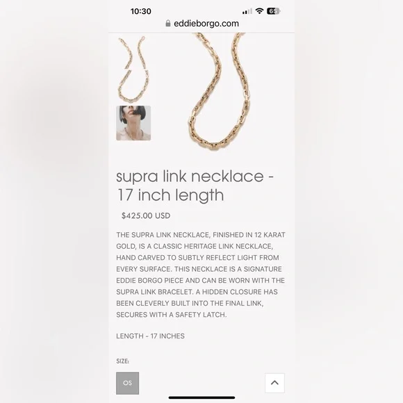 New! Eddie Borgo Supra Link Necklace - Picture 3 of 3